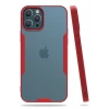 Apple iPhone 12 Pro Max Kılıf Platin Silikon - Kırmızı