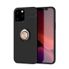 Apple iPhone 12 Pro Max Kılıf Range Yüzüklü Silikon - Siyah-Gold