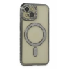 Apple iPhone 13 Kılıf Joke Simli Magneticsafe Kılıf - Gri