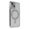 Apple iPhone 13 Kılıf Joke Simli Magneticsafe Kılıf - Gümüş