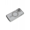 Apple iPhone 13 Kılıf Joke Simli Magneticsafe Kılıf - Gümüş