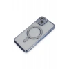 Apple iPhone 13 Kılıf Joke Simli Magneticsafe Kılıf - Mavi