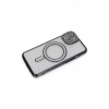 Apple iPhone 13 Kılıf Joke Simli Magneticsafe Kılıf - Siyah