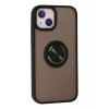 Apple iPhone 13 Kılıf Montreal Yüzüklü Silikon Kapak - Siyah
