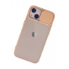 Apple iPhone 13 Kılıf Palm Buzlu Kamera Sürgülü Silikon - Pembe