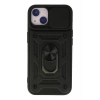 Apple iPhone 13 Kılıf Pars Lens Yüzüklü Silikon - Siyah
