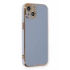Apple iPhone 13 Kılıf Volet Silikon - Mavi