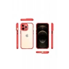 Apple iPhone 13 Pro Kılıf Miami Şeffaf Silikon - Kırmızı