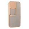 Apple iPhone 13 Pro Kılıf Palm Buzlu Kamera Sürgülü Silikon - Pembe