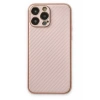 Apple iPhone 13 Pro Max Kılıf Coco Karbon Silikon - Pembe