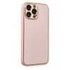 Apple iPhone 13 Pro Max Kılıf Coco Karbon Silikon - Pembe