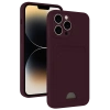 Apple iPhone 13 Pro Max Kılıf Kelvin Kartvizitli Silikon - Derin Mor