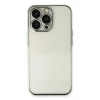 Apple iPhone 13 Pro Max Kılıf Lensli Silikon - Gümüş