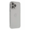 Apple iPhone 13 Pro Max Kılıf Luko Lens Silikon - Gümüş