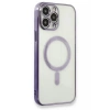 Apple iPhone 13 Pro Max Kılıf Magneticsafe Lazer Silikon - Mor