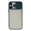 Apple iPhone 13 Pro Max Kılıf Palm Buzlu Kamera Sürgülü Silikon - Yeşil
