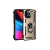 Apple iPhone 13 Pro Max Kılıf Sofya Yüzüklü Silikon Kapak - Gold