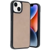 Apple iPhone 14 Kılıf Aras Deri Kapak - Pudra