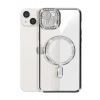 Apple iPhone 14 Kılıf Joke Simli Magneticsafe Kılıf - Gümüş