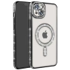 Apple iPhone 14 Kılıf Joke Simli Magneticsafe Kılıf - Siyah