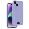 Apple iPhone 14 Kılıf Kelvin Kartvizitli Silikon - Lila