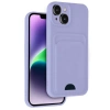 Apple iPhone 14 Kılıf Kelvin Kartvizitli Silikon - Lila