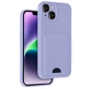 Apple iPhone 14 Kılıf Kelvin Kartvizitli Silikon - Lila