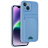 Apple iPhone 14 Kılıf Kelvin Kartvizitli Silikon - Mavi