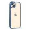 Apple iPhone 14 Kılıf Lensli Silikon - Açık Mavi
