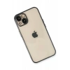 Apple iPhone 14 Kılıf Lensli Silikon - Siyah