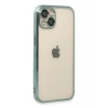 Apple iPhone 14 Kılıf Lensli Silikon - Yeşil