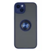 Apple iPhone 14 Kılıf Montreal Yüzüklü Silikon Kapak - Lacivert
