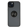 Apple iPhone 14 Kılıf Montreal Yüzüklü Silikon Kapak - Siyah