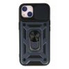 Apple iPhone 14 Kılıf Pars Lens Yüzüklü Silikon - Lacivert