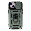 Apple iPhone 14 Kılıf Pars Lens Yüzüklü Silikon - Yeşil