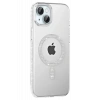 Apple iPhone 14 Move Taşlı Magsafe Kapak - Natural Grey