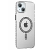 Apple iPhone 14 Move Taşlı Magsafe Kapak - Siyah