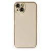 Apple iPhone 14 Plus Kılıf Coco Deri Silikon Kapak - Gold