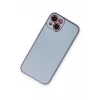 Apple iPhone 14 Plus Kılıf Coco Deri Silikon Kapak - Sky Blue