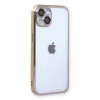 Apple iPhone 14 Plus Kılıf Lensli Silikon - Gold