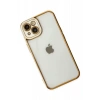 Apple iPhone 14 Plus Kılıf Liva Lens Silikon - Beyaz