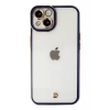 Apple iPhone 14 Plus Kılıf Liva Lens Silikon - Mavi