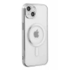 Apple iPhone 14 Plus Kılıf Magneticsafe Lazer Silikon - Gümüş