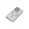 Apple iPhone 14 Pro Kılıf Joke Simli Magneticsafe Kılıf - Gümüş