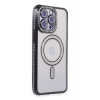 Apple iPhone 14 Pro Kılıf Joke Simli Magneticsafe Kılıf - Siyah