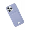 Apple iPhone 14 Pro Kılıf Kelvin Kartvizitli Silikon - Lila
