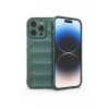 Apple iPhone 14 Pro Kılıf Optimum Silikon - Koyu Yeşil