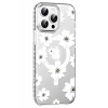 Apple iPhone 14 Pro Max Floral Magsafe Kapak - Beyaz