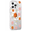 Apple iPhone 14 Pro Max Floral Magsafe Kapak - Turuncu