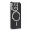 Apple iPhone 14 Pro Max Kılıf Joke Simli Magneticsafe Kılıf - Gri